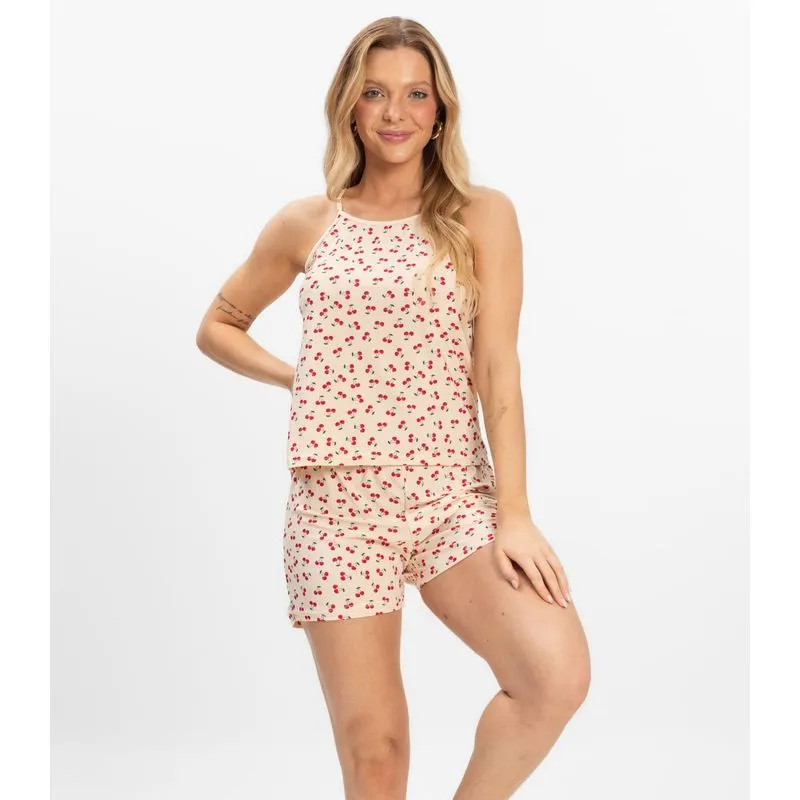 Short Doll Curto Feminino De Liganete Bella Ana Bege P