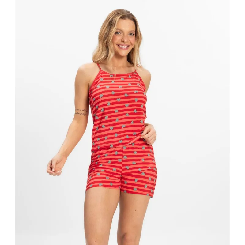 Short Doll Curto Feminino De Liganete Bella Ana Vermelho G