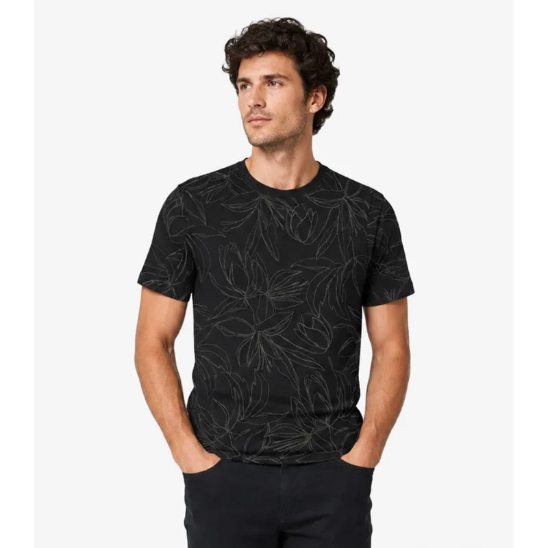 Camiseta Masculina Cotton leve Estampada Diametro Preto P