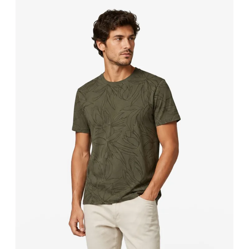 Camiseta Masculina Cotton leve Estampada Diametro Verde GG
