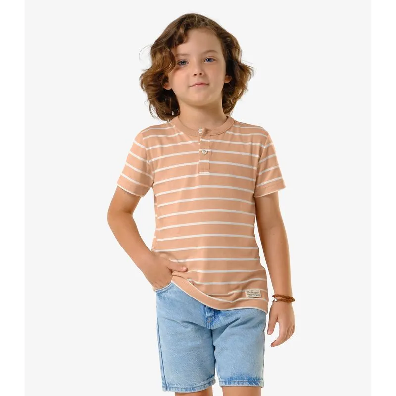 Conjunto Camiseta Com Bermuda Trick Nick Marrom 8