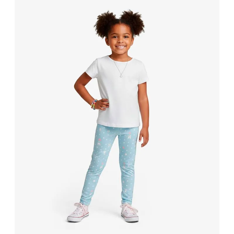 Legging Infantil Em Cotton Select Azul 8