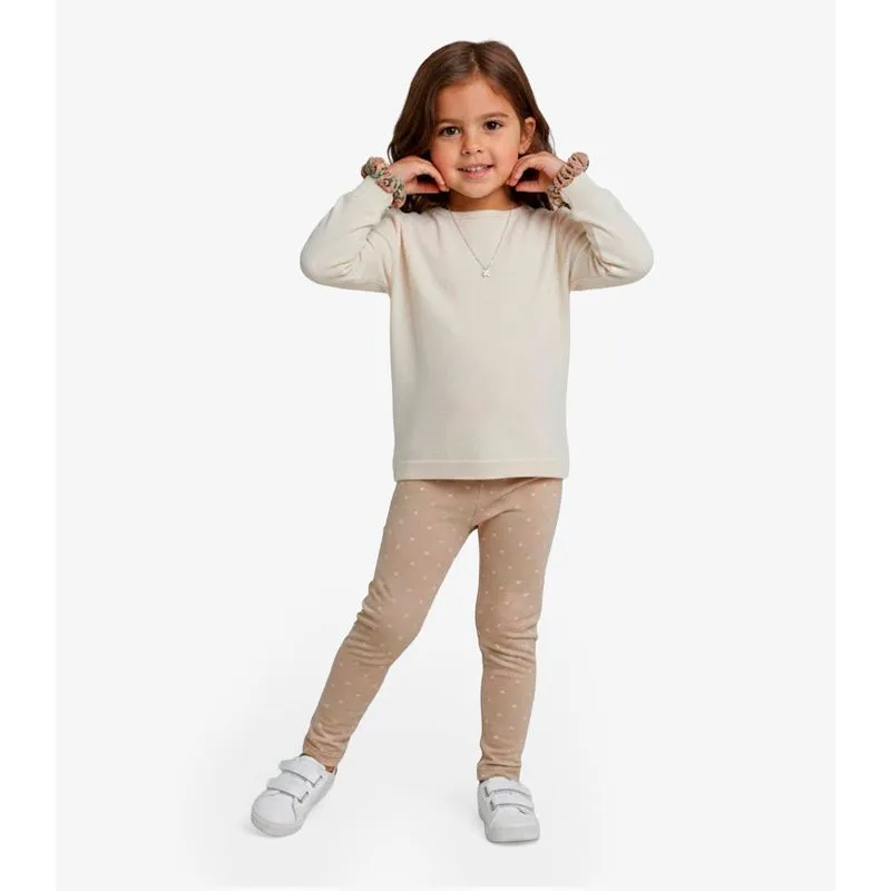 Legging Infantil Em Cotton Select Marrom 10