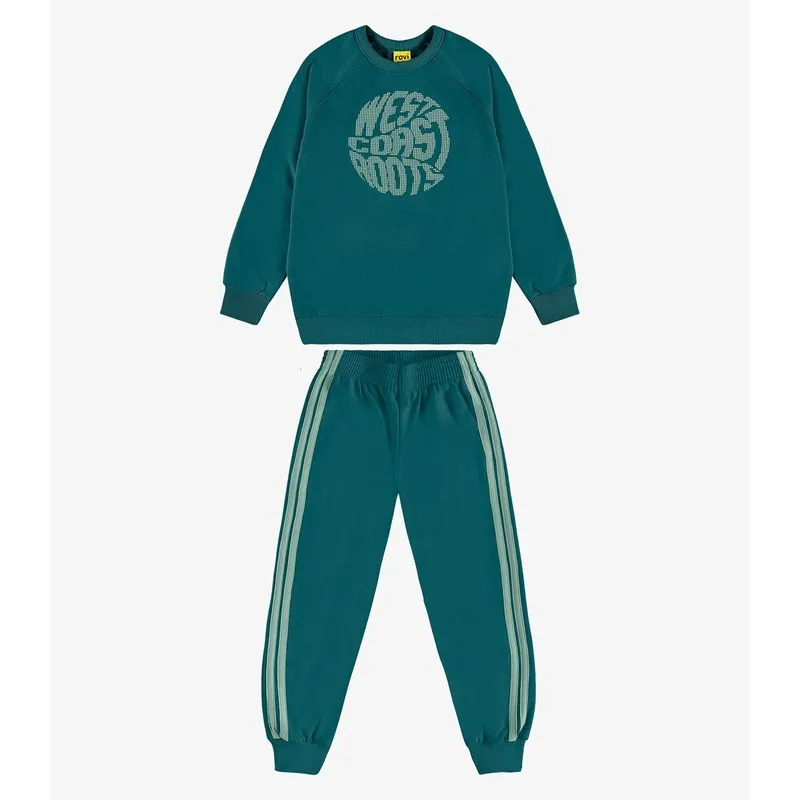 Conjunto Blusão com Calça Moletom Rovi Kids Verde 6