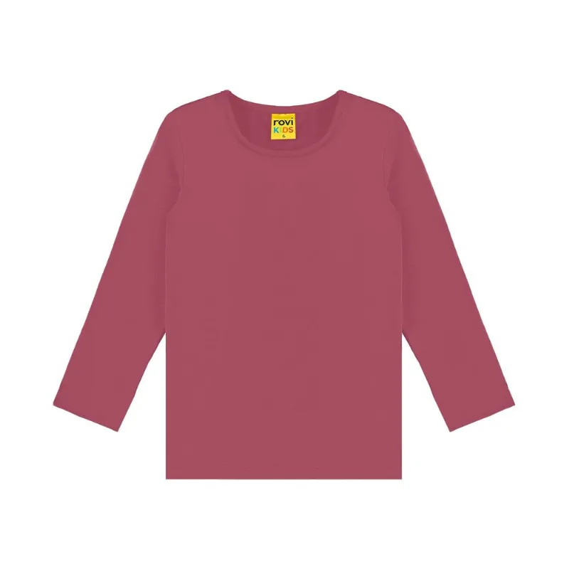 Camiseta Menina Manga Longa Térmica Rovi Kids Vermelho 12