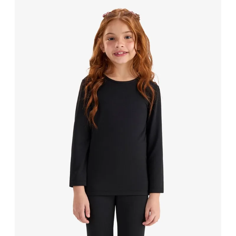 Camiseta Menina Manga Longa Térmica Rovi Kids Preto 14