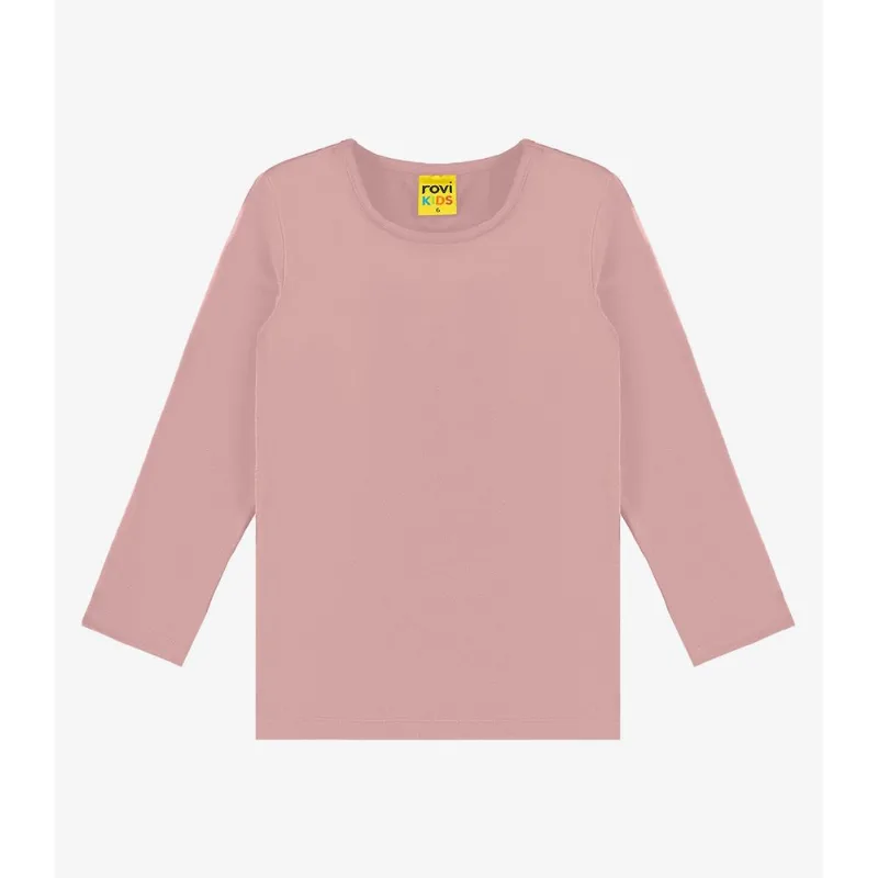 Camiseta Menina Manga Longa Térmica Rovi Kids Rosa 18