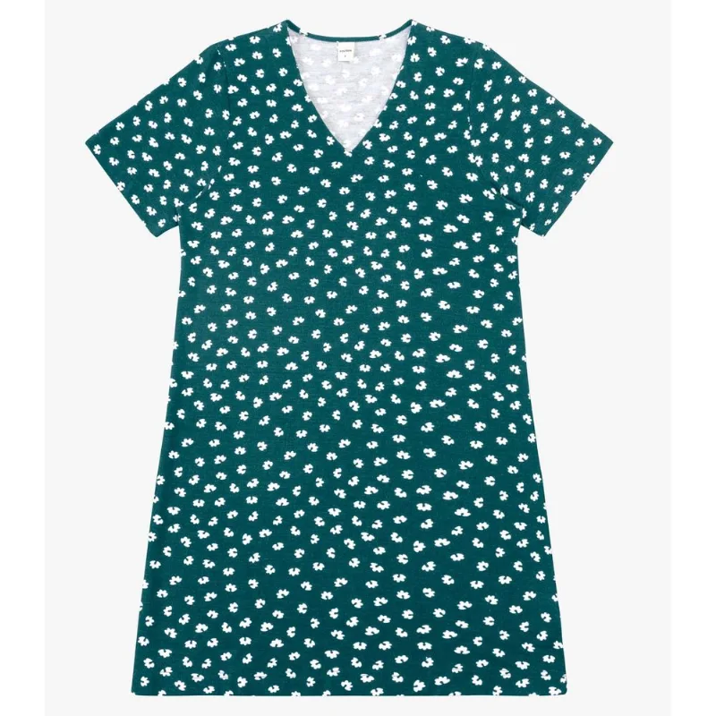 Vestido Feminino Curto Visco Maquinetado Rovitex Verde M