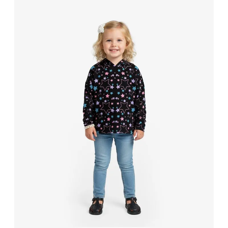 Blusão Infantil Menina Com Capuz Select Preto 4