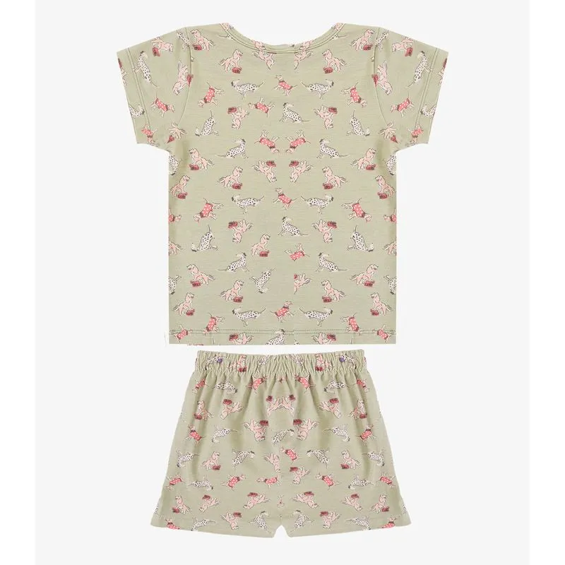 Pijama Infantil Blusa com Shorts Select Verde 10