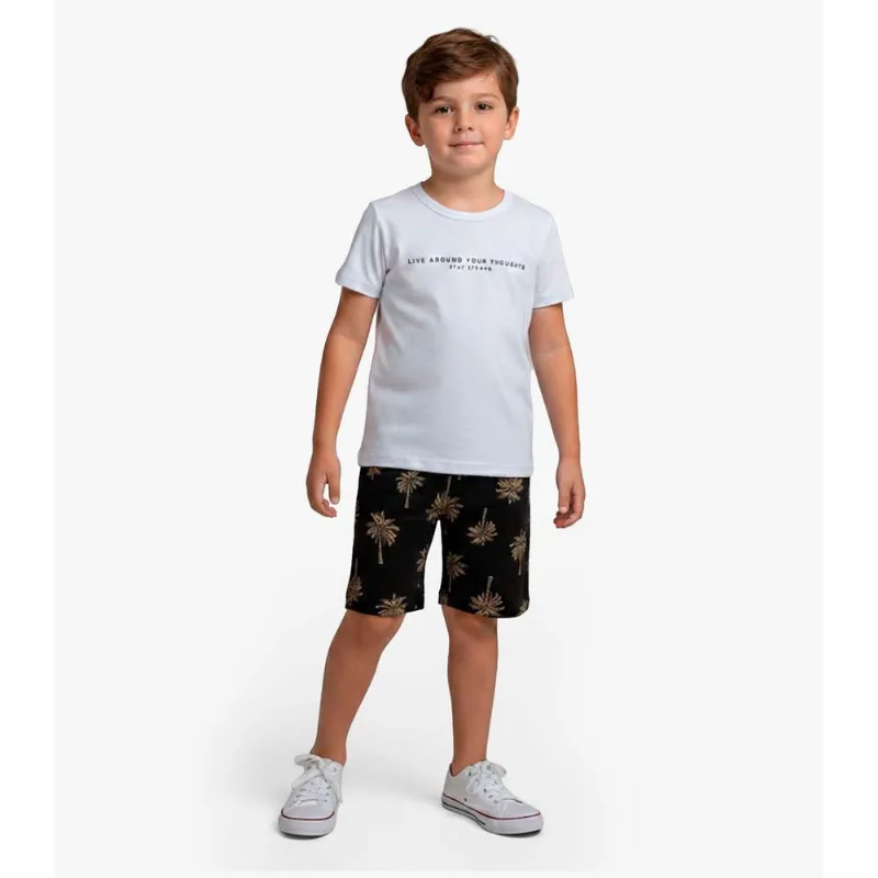 Conjunto Infantil Camiseta E Bermuda Select Preto 4