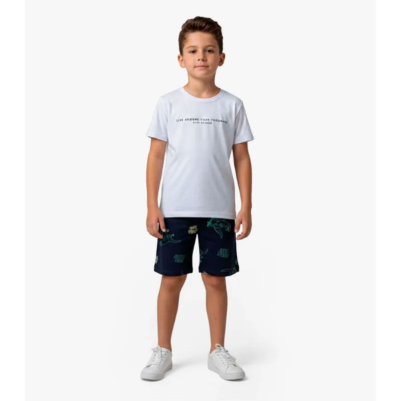 Conjunto Infantil Camiseta E Bermuda Select Azul 8