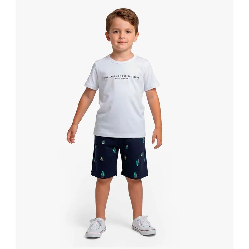Conjunto Infantil Camiseta e Bermuda Select Azul 6