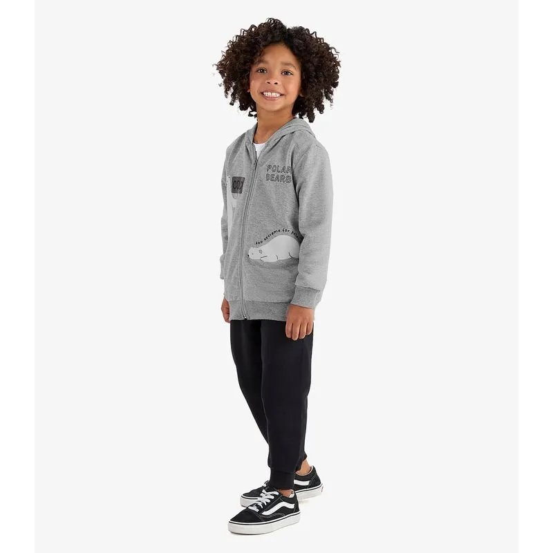 Conjunto Jaqueta Capuz E Calça Moletom Rovi Kids Cinza 4