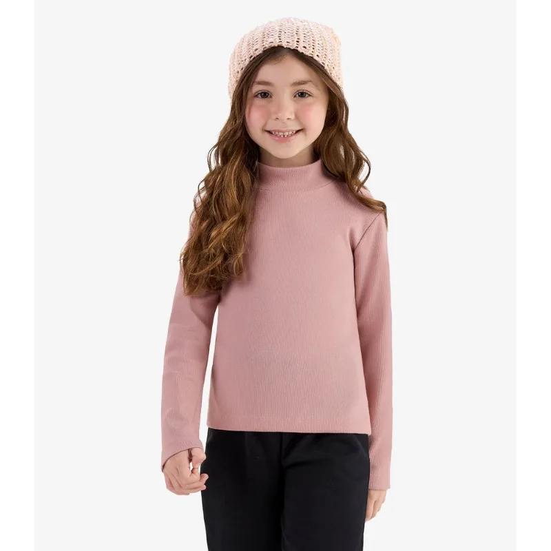 Blusa Manga Longa Rovi Kids Menina Rosa 18