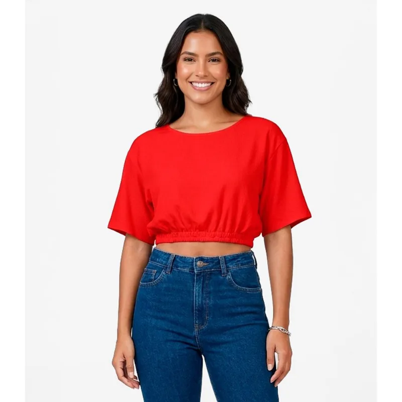 Blusa Feminina Em Viscose Infinita Cor Laranja G