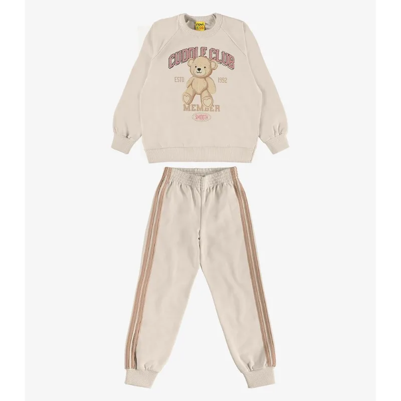 Conjunto Blusão com Legging Moletom Rovi Kids Bege 10