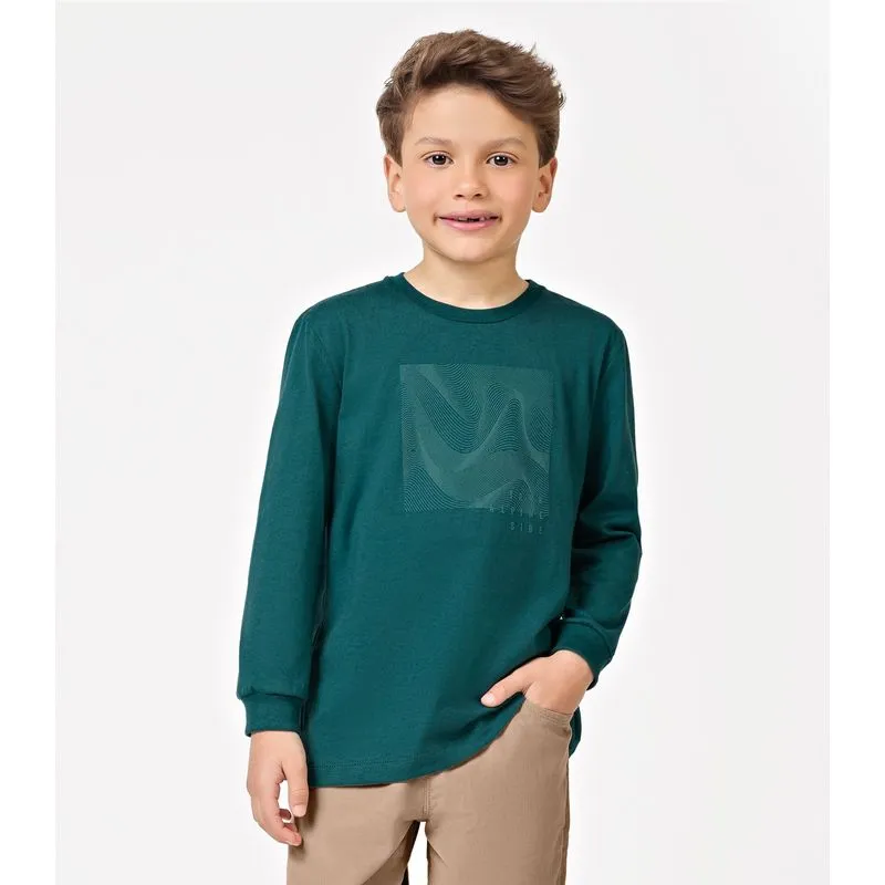 Camiseta Manga Longa Menino Trick Nick Verde 10
