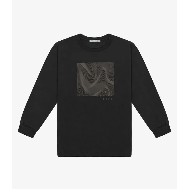 Camiseta Manga Longa Menino Trick Nick Preto 10