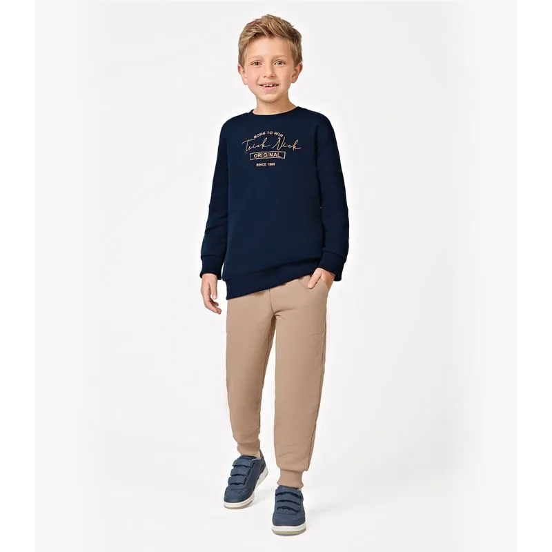 Conjunto Blusão Com Calça Moletom Felpa Trick Nick Azul 8