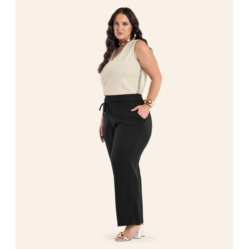 Regata Feminina Com Retilinea Secret Glam Bege Plus G1
