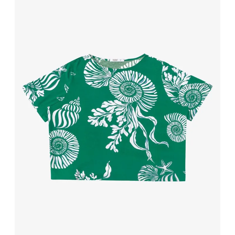 Blusa Feminina Estampada Secret Glam Verde Plus G4