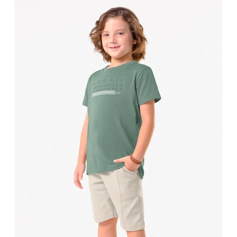 Conjunto Infantil Camiseta Com Bermuda Trick Nick Verde 6