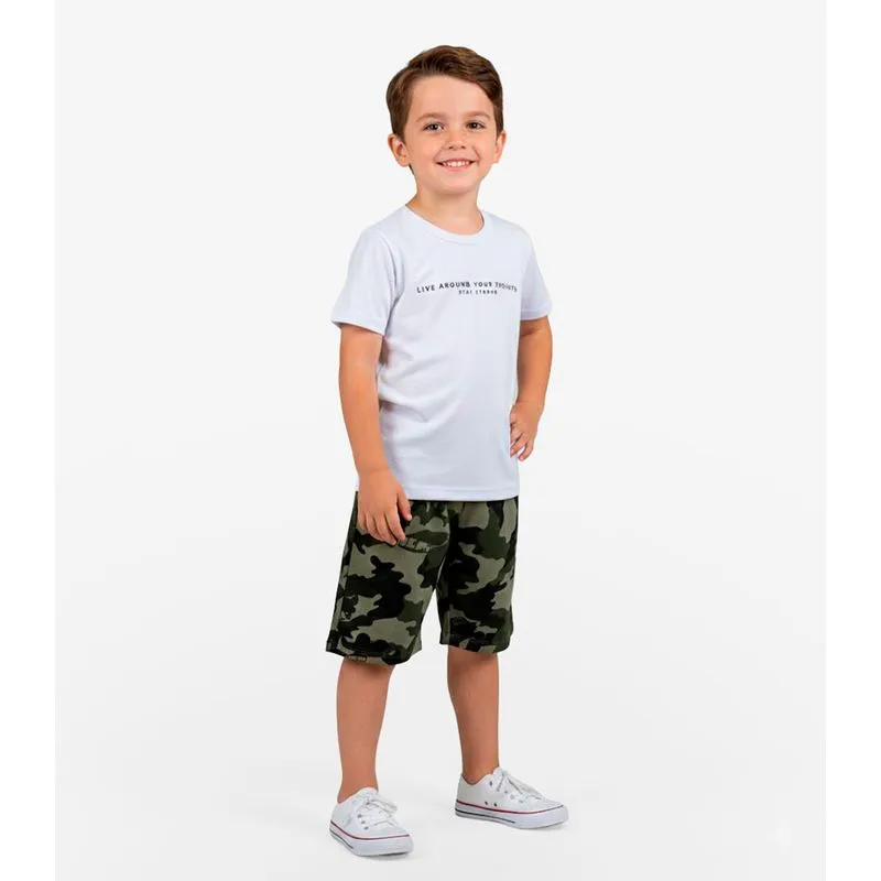Conjunto Infantil Camiseta e Bermuda Select Verde 6