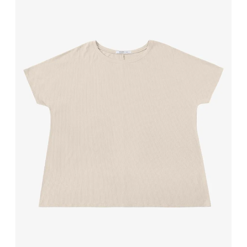 Blusa Manga Morcego Feminina Plus Size Secret Bege Plus G4