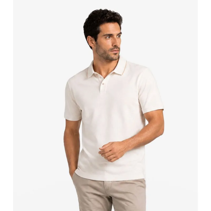 Polo Masculina Pique Duplo Diametro Bege G