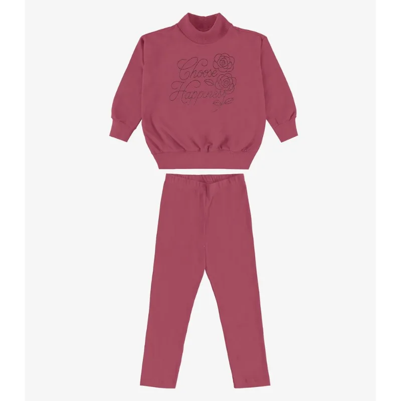 Conjunto Blusão com Legging Rovi Kids Vermelho 16