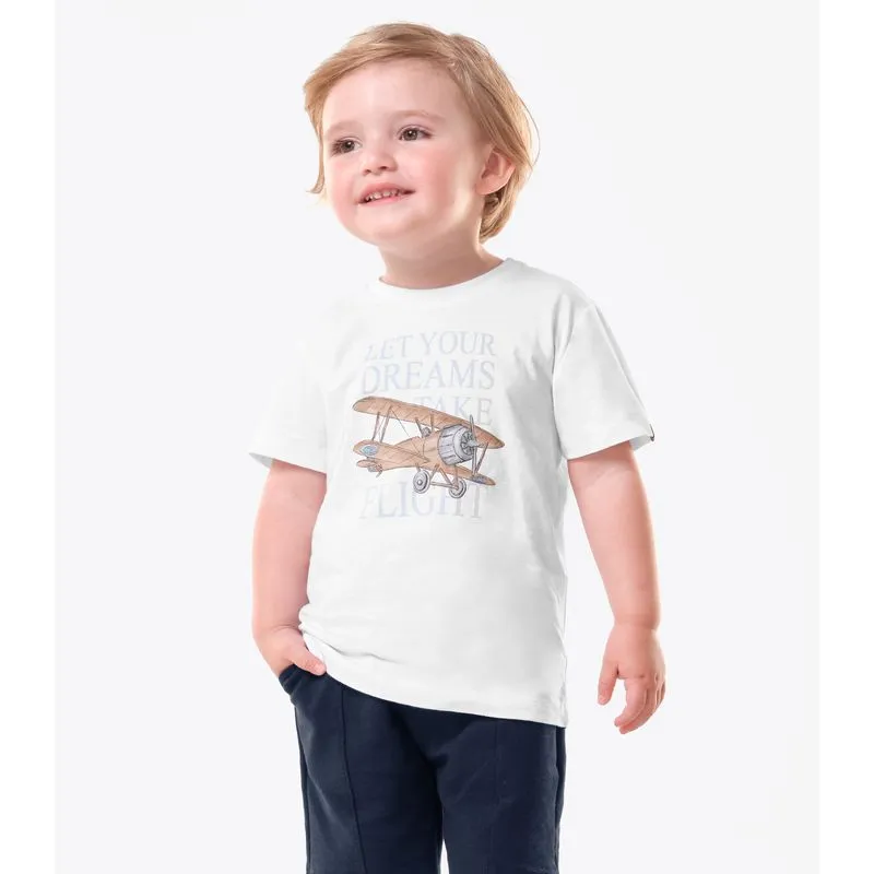 Camiseta Infantil Meia Malha E Estampa Trick Nick Branco 1