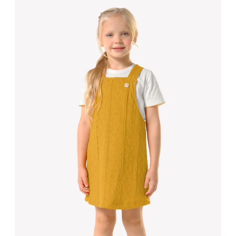 Conjunto Infantil Blusa Com Salopete Trick Nick Amarelo 4