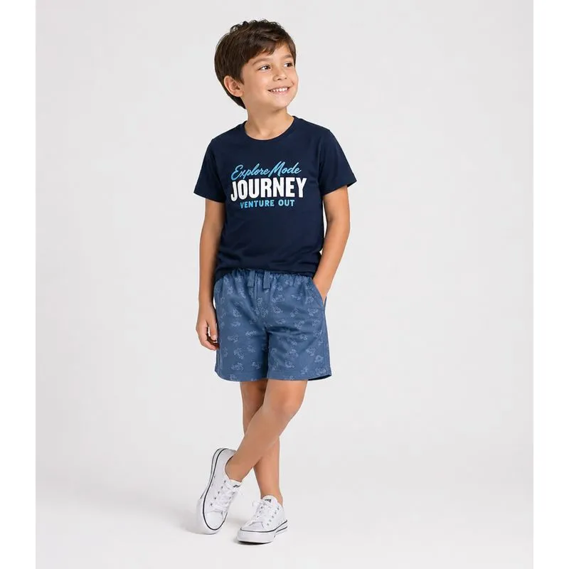 Conjunto Camiseta Com Bermuda Select Azul 2