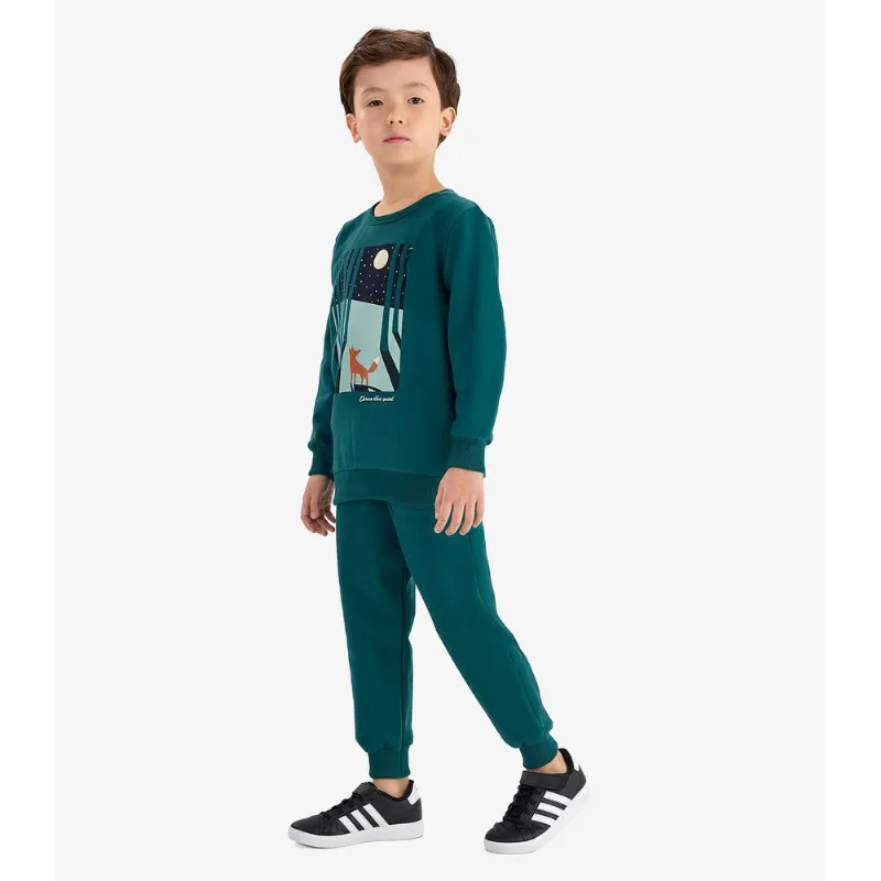 Conjunto Blusão E Calça Moletom Rovi Kids Verde 8