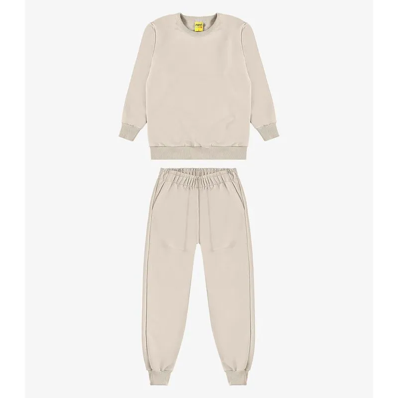 Conjunto Blusão com Calça Menino Rovi Kids Bege 3