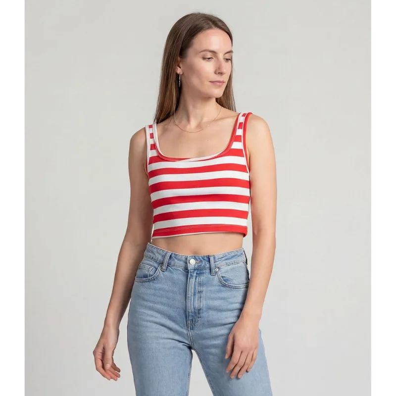 Top Feminino Regata Ribana Listrada Infinita Cor Vermelho G