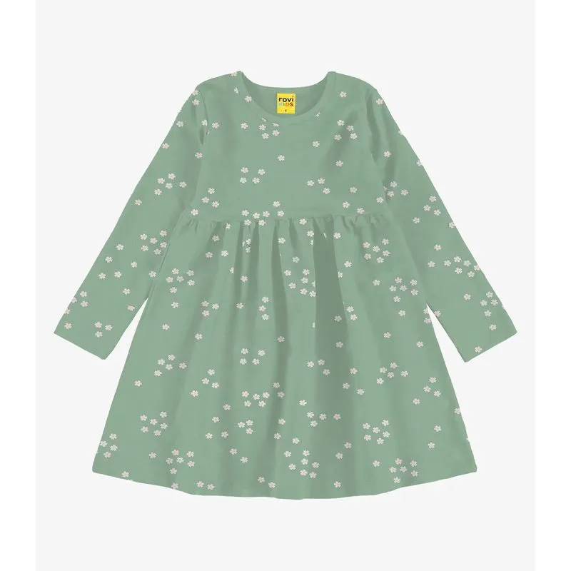 Vestido em Molecotton Peluciado Rovi Kids Verde 14