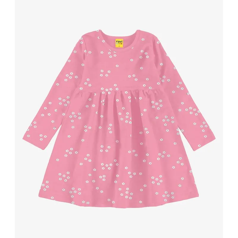 Vestido em Molecotton Peluciado Rovi Kids Rosa 14