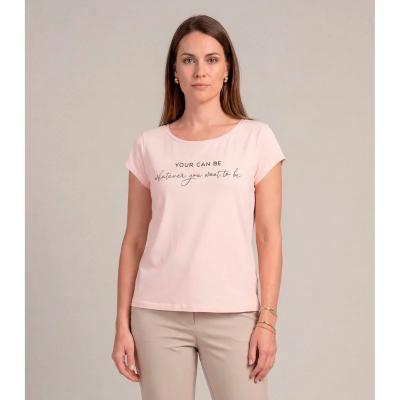 Blusa Feminina Meia Malha Com Estampa Infinita Cor Marrom GG