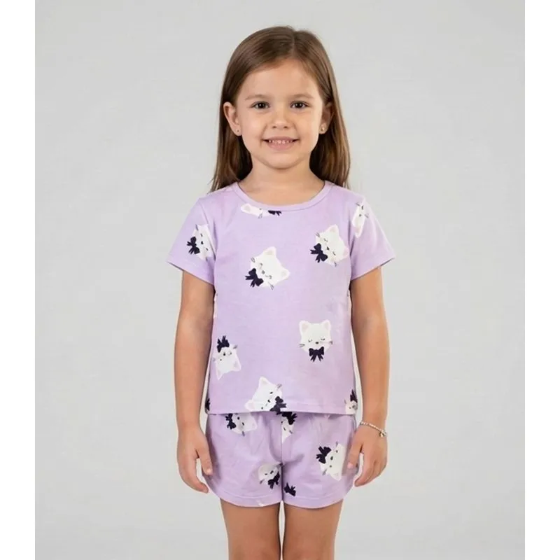 Pijama Infantil Menina Blusa E Short Select Roxo 8