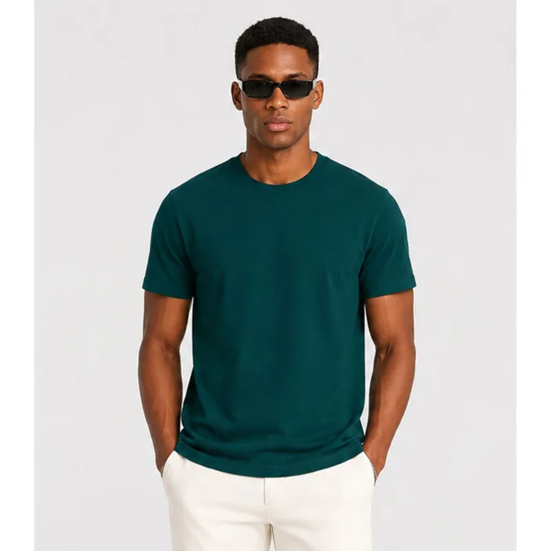 Camiseta Masculina Básica Manga Curta Select Verde G