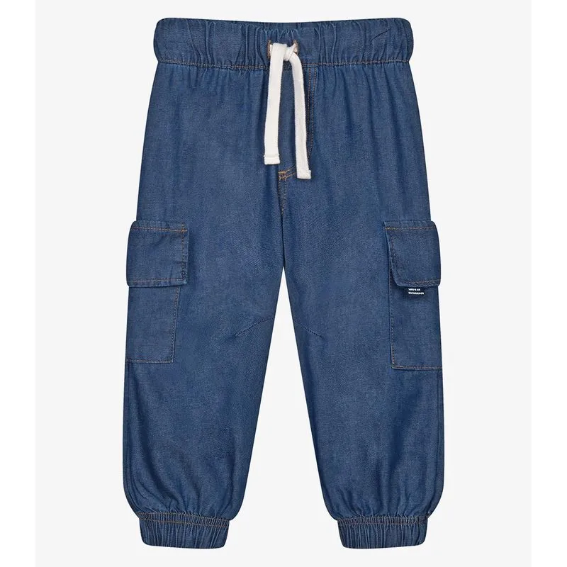 Calça Infantil Jeans Cargo Trick Nick Azul 3
