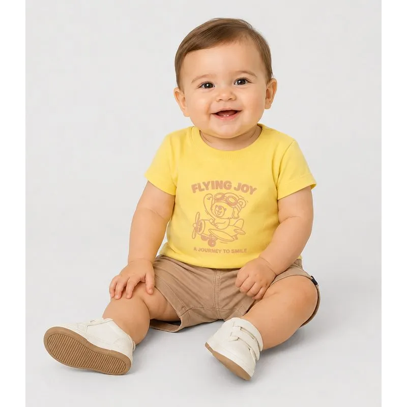 Conjunto Infantil Camiseta Com Bermuda Trick Nick Amarelo 1