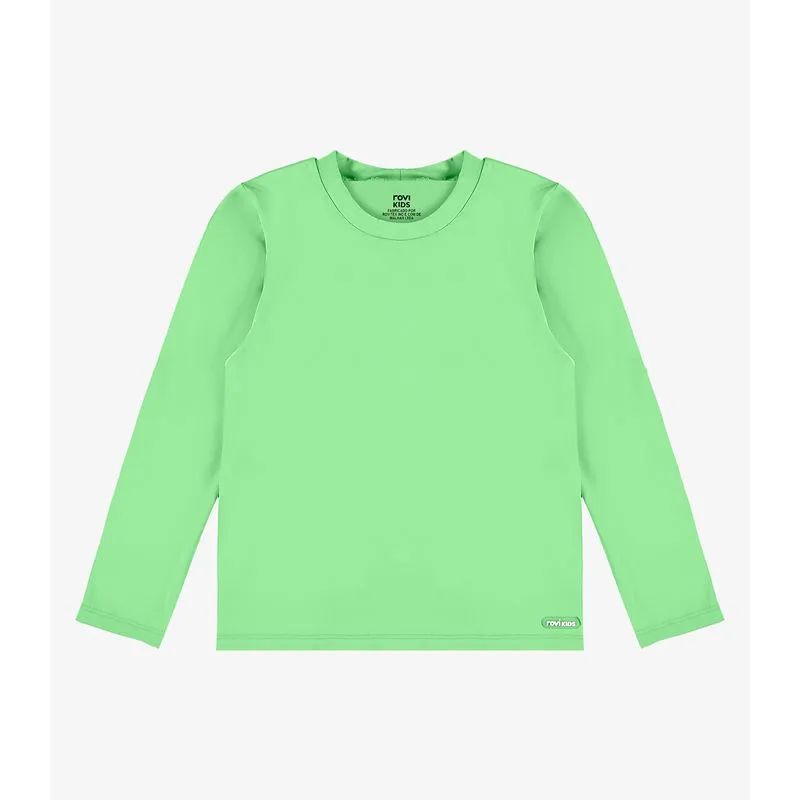Camiseta Proteção UV Longa Infantil Rovi Kids Verde 8