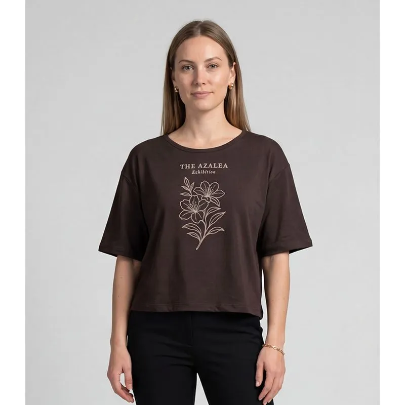 Blusa Feminina Com Estampa Localizada Infinita Cor Marrom M / Marrom