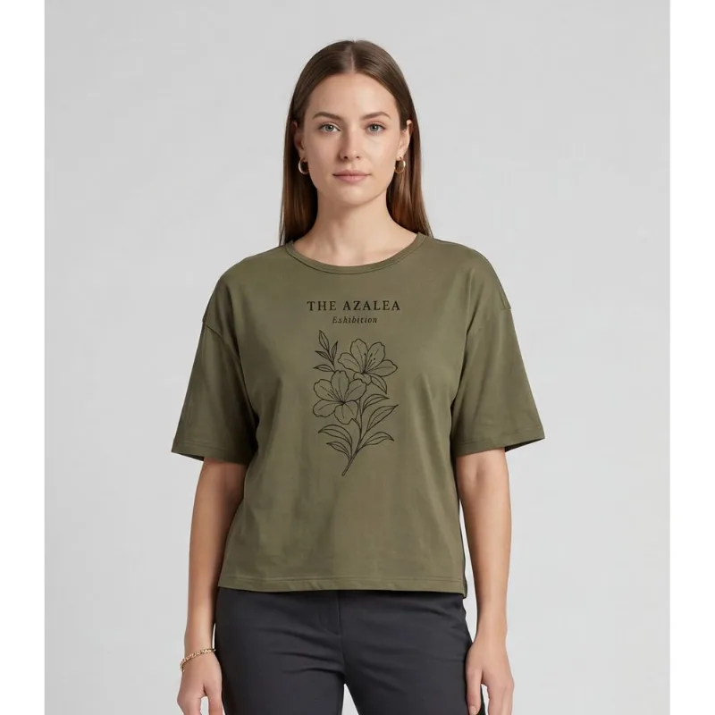 Blusa Feminina Com Estampa Localizada Infinita Cor Verde G