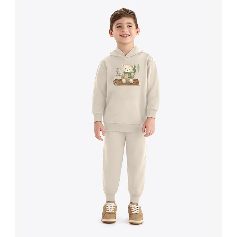 Conjunto Blusão Com Calça Menino Rovi Kids Bege 1