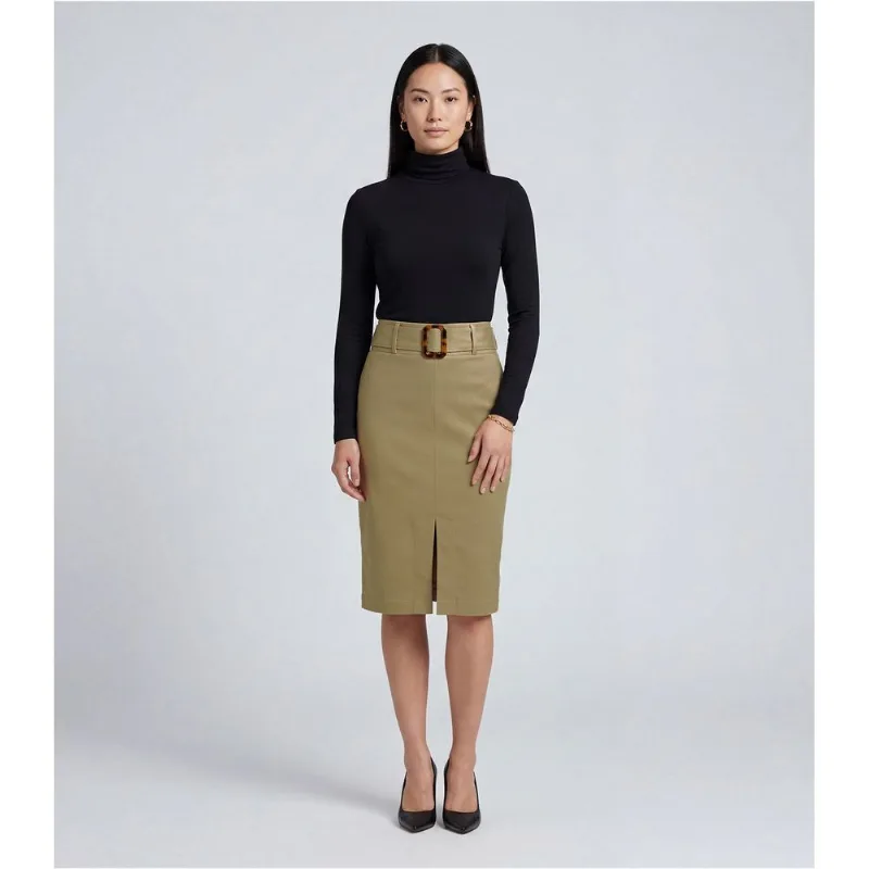 Saia Feminina Bengaline Renaluci Marrom M