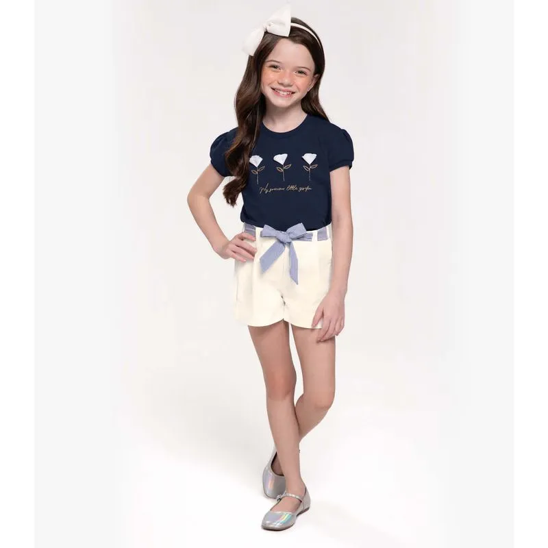 Blusa Feminina Infantil Com Estampa Trick Nick Azul 10